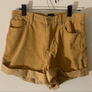 yellow shorts high waisted